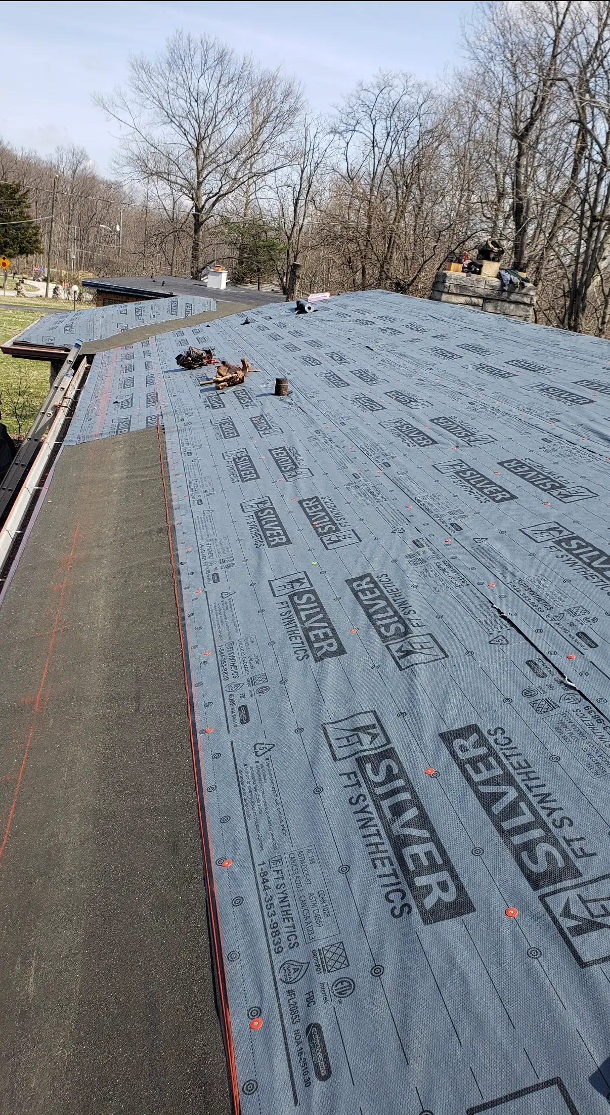 Underlayment and shingle staging
